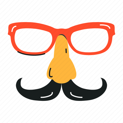 Hipster mask, prank props, hipster glasses, face props, joke mask icon - Download on Iconfinder