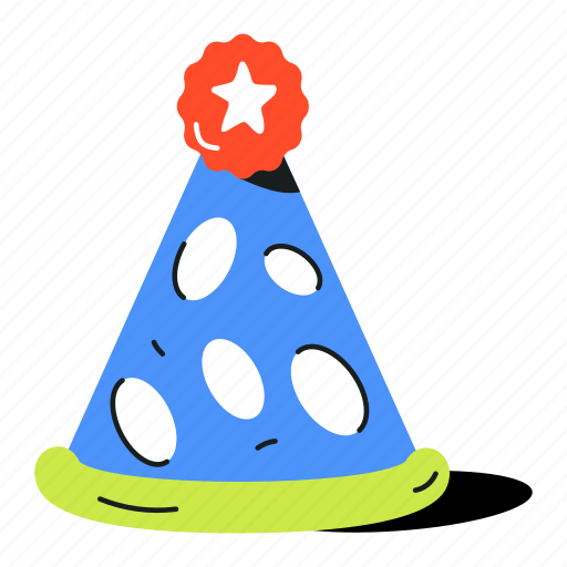Clown hat, clown cap, cone hat, clown headwear, cone cap icon - Download on Iconfinder