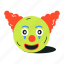 clown face, happy clown, joker face, funny clown, clown emoji 