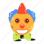 comedian face, clown face, joker face, funny clown, clown emoji 