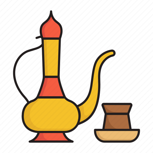 Dallah, ibrik, coffee pot, arabian, pot, arabian culture, ramadhan icon - Download on Iconfinder