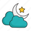 weather, clouds, islamic, star, crescent, moon, ramadan 