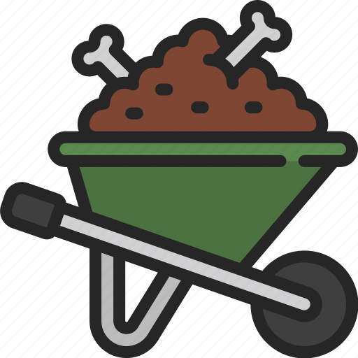 Dirt, pile, wheelbarrow, tool, archaeologist icon - Download on Iconfinder