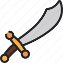 scimitar, sword, weapon, blade, weaponry