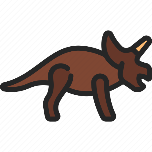 Triceratops, dino, dinosaur, creature, jurassic icon - Download on Iconfinder