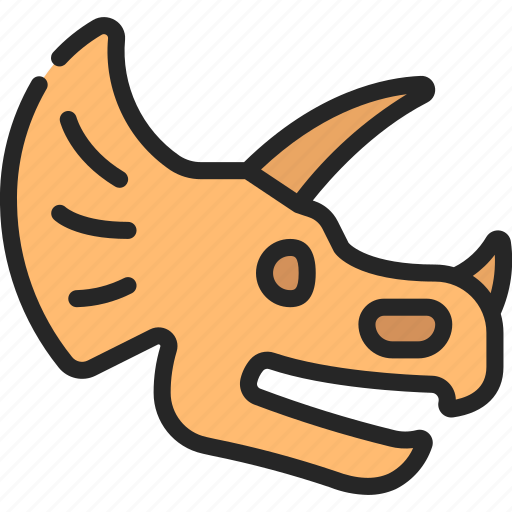 Triceratops, skull, dinosaur, dino, fossil icon - Download on Iconfinder