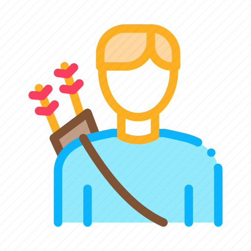 Archer, arrows, boy, gamer, man, silhouette, sport icon - Download on Iconfinder
