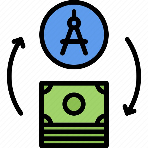Compass, exchange, arrow, money, purchase, architect, agency icon - Download on Iconfinder