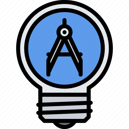 Idea, compass, light, bulb, architect, agency icon - Download on Iconfinder