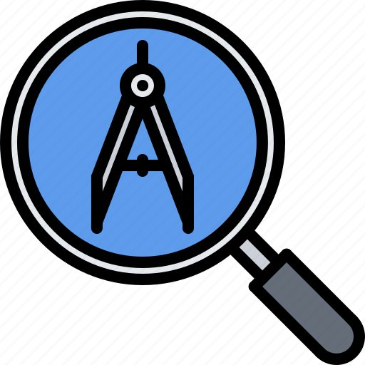 Search, magnifier, compass, architect, agency icon - Download on Iconfinder