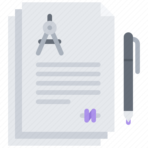 Contract, compass, pen, document, architect, agency icon - Download on Iconfinder