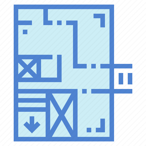 Blueprint, house, paper, plan, project icon - Download on Iconfinder