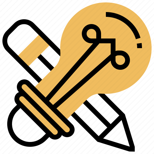 Bulb, creative, design, idea, pencil icon - Download on Iconfinder