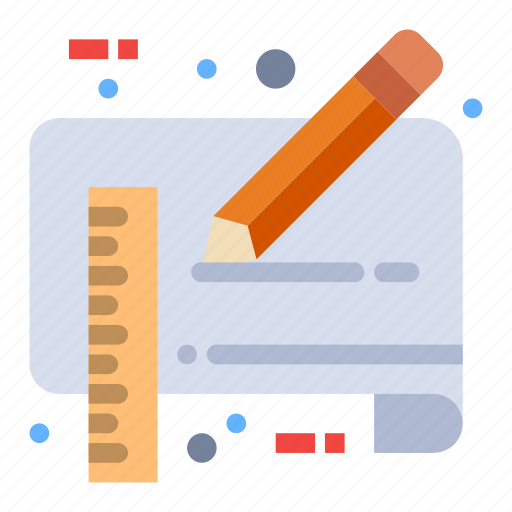 Blue, document, draft, pencil, print, ruler icon - Download on Iconfinder