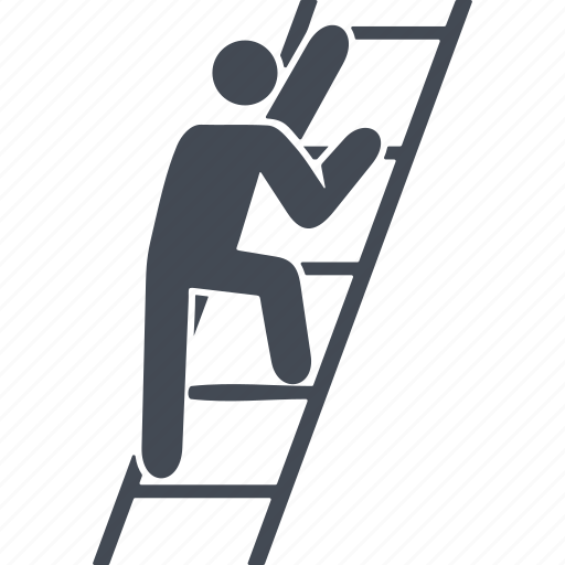 Career ladder, human, career, person, stairs icon - Download on Iconfinder