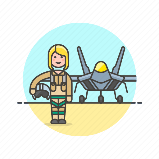 Air, aircraft, army, soldier, plane, woman, military icon - Download on Iconfinder
