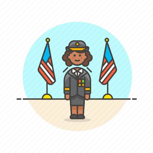 Army, soldier, uniform, woman, military, general, officer icon - Download on Iconfinder