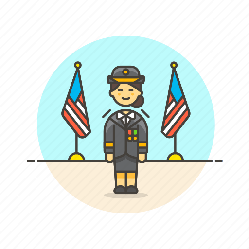 Army, soldier, uniform, military, woman, general, officer icon - Download on Iconfinder