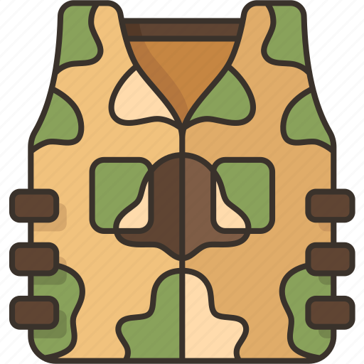 Vest, army, tactical, camouflage, military icon - Download on Iconfinder