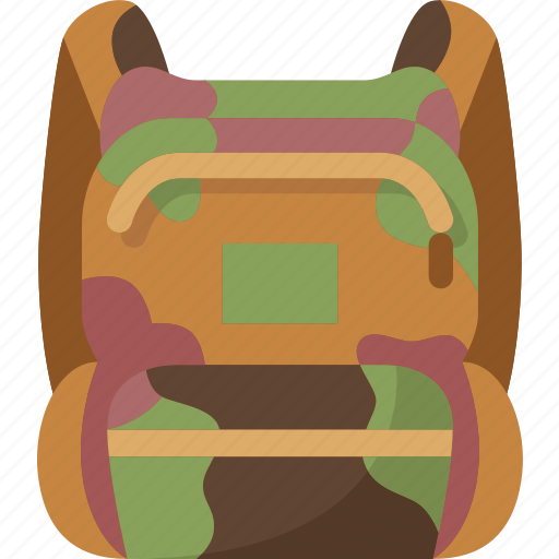 Backpack, bag, camouflage, survival, combat icon - Download on Iconfinder