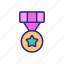 army, contour, linear, medal 