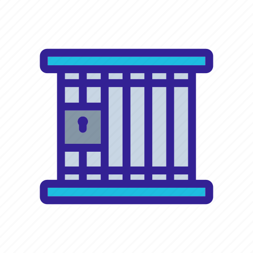 Arrest, cage, cell, concept, contour, prison icon - Download on Iconfinder