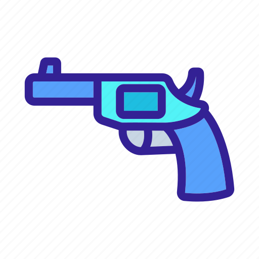 Arrest, contour, gun, linear, officer, police, weapon icon - Download on Iconfinder