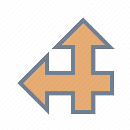 Arrow, direction, junction, left, navigation, pointer icon - Download on Iconfinder