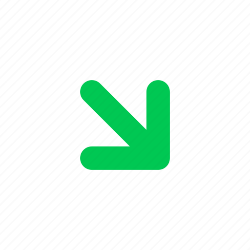 Down, right, down right, arrow, navigation icon - Download on Iconfinder