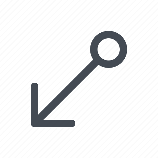 Arrow, bottom, direction, drag, left, orientation icon - Download on Iconfinder