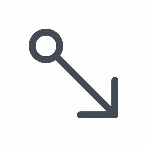 Arrow, bottom, direction, drag, orientation, right icon - Download on Iconfinder