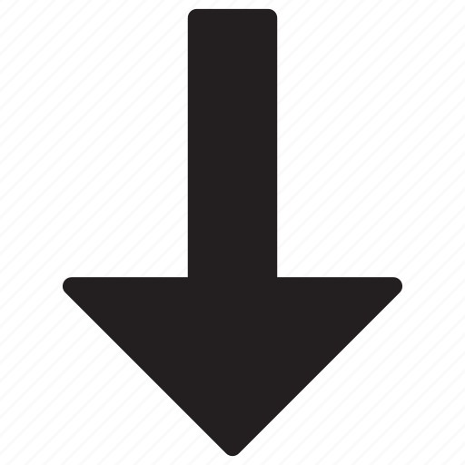 Down, arrow, arrow sign, arrow symbol, development, download, app icon - Download on Iconfinder
