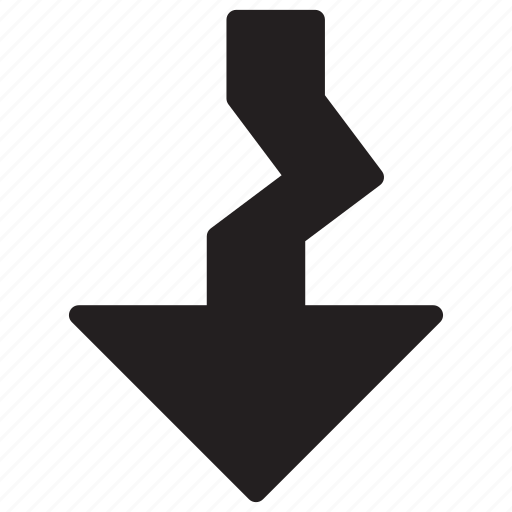 Down, arrow, arrow sign, arrow symbol, development, download, app icon - Download on Iconfinder