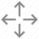 arrow, direction, down, fullcreen, navigation, pointer