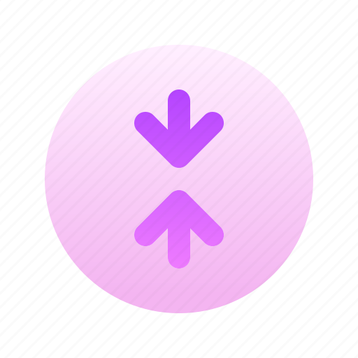 Arrow, bottom, up, direction, circle, gradient icon - Download on Iconfinder
