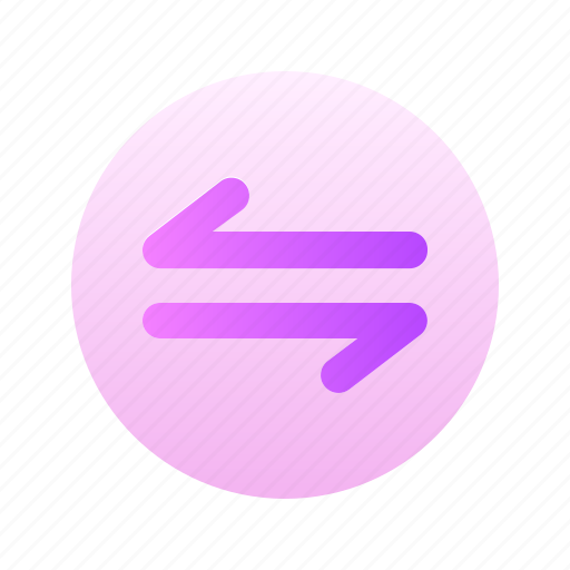 Arrow, half, left, right, direction, round, gradient icon - Download on Iconfinder