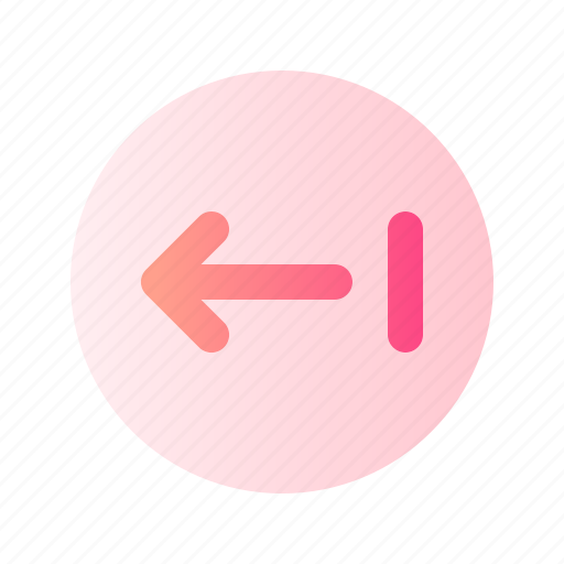 Arrow, left, direction, circle, round, line left, gradient icon - Download on Iconfinder