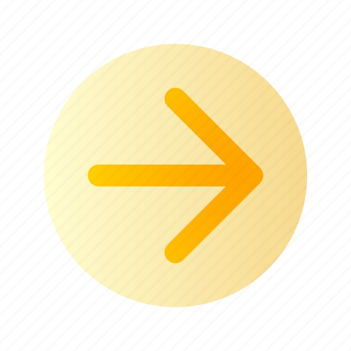 Right, line right, direction, arrow, circle, round, gradient icon - Download on Iconfinder