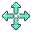 arrow, direction, maximize, navigation, sign, ui, web 