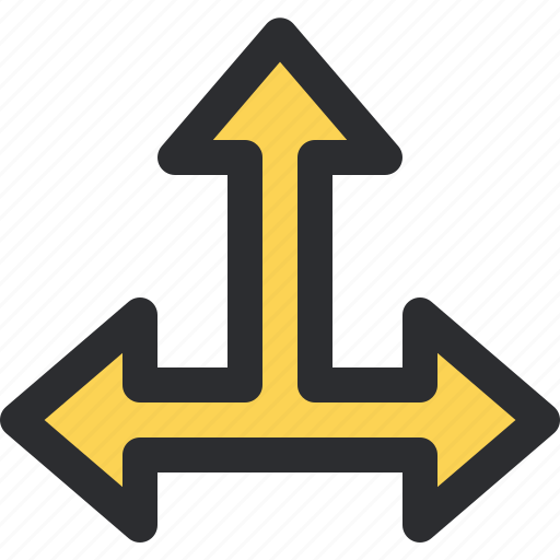 Three, arrows, arrow, direction, multimedia, orientation icon - Download on Iconfinder