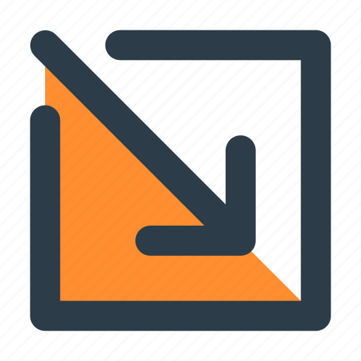 Arrow, bottom, chevron, direction, in, pop, right icon - Download on Iconfinder