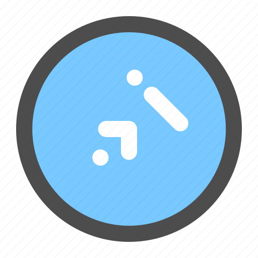 Arrow, circle, diagonal, direction, navigation, ui icon - Download on Iconfinder