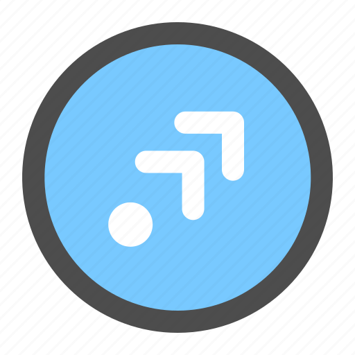 Arrow, circle, diagonal, direction, navigation, northeast, ui icon - Download on Iconfinder
