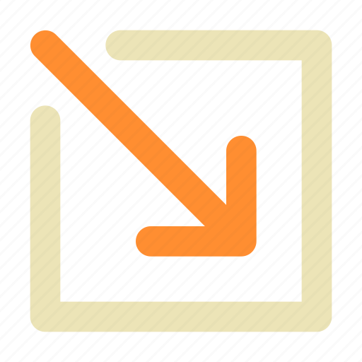 Arrow, bottom, chevron, direction, in, pop, right icon - Download on Iconfinder