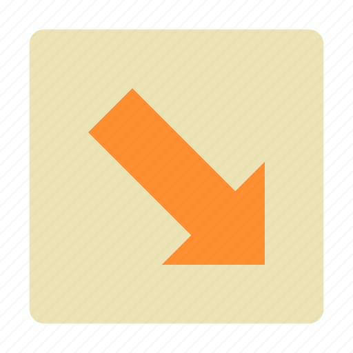 Arrow, bottom, box, chevron, direction, right, shape icon - Download on Iconfinder