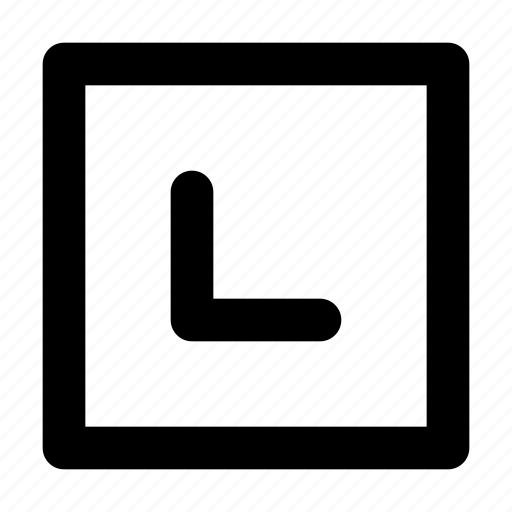 Arrow, bottom, box, chevron, direction, left, shape icon - Download on Iconfinder