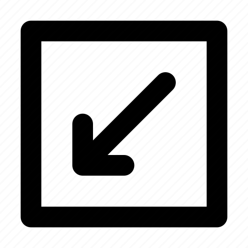 Arrow, bottom, box, chevron, direction, left, shape icon - Download on Iconfinder