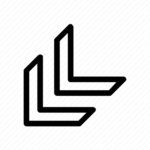 Arrow, arrows, direction, down, left, navigation, outline icon - Download on Iconfinder