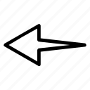arrow, arrows, left, location, navigation, outline