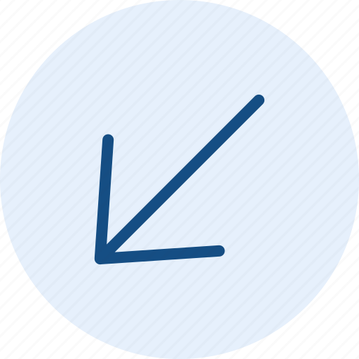 Arrow, diagonal, direction, down, left, navigation icon - Download on Iconfinder